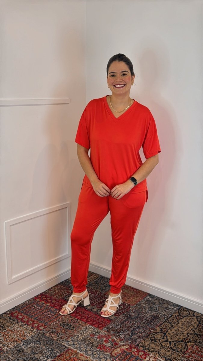 Conjunto Flórida - Malha Confort Calça e Blusa de Gola V