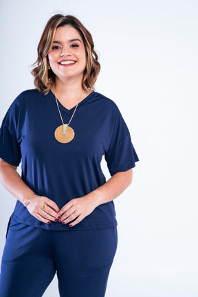 Conjunto Flórida - Malha Confort Calça e Blusa de Gola V