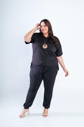 Conjunto Flórida - Malha Confort Calça e Blusa de Gola V