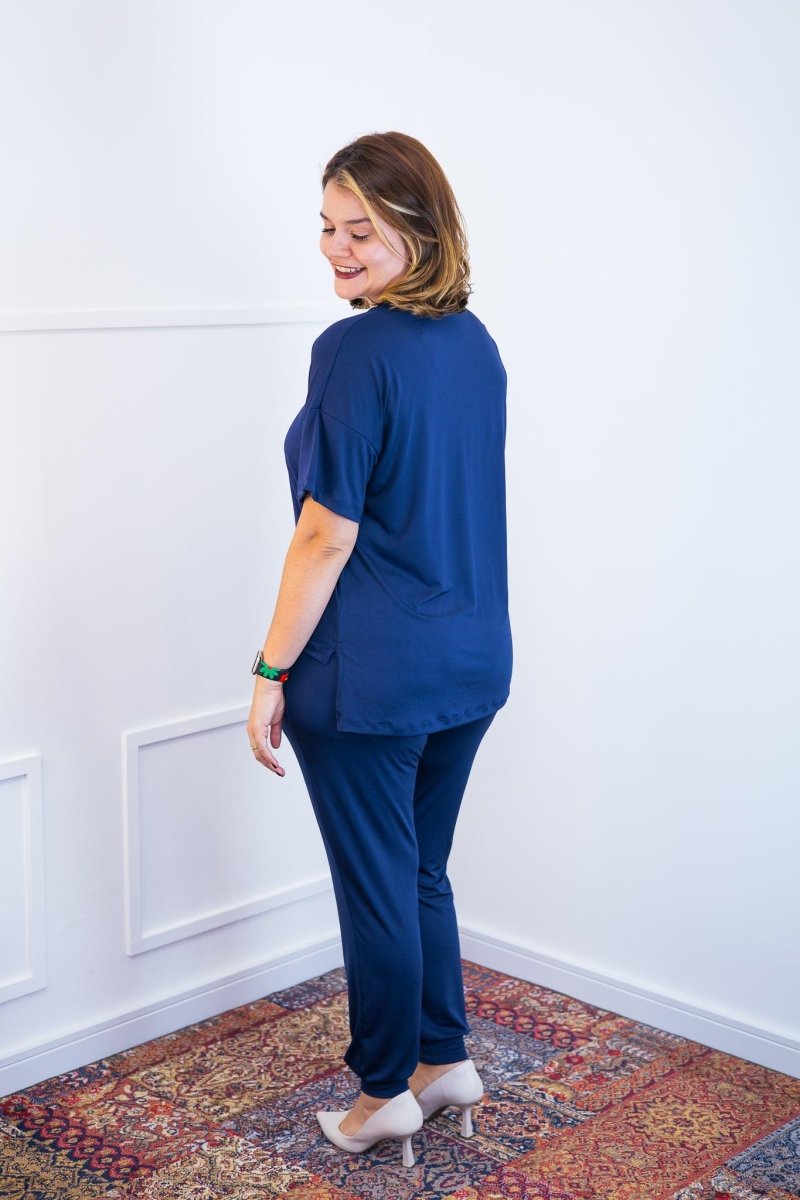 Conjunto Flórida - Malha Confort Calça e Blusa de Gola V