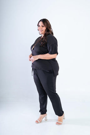 Conjunto Flórida - Malha Confort Calça e Blusa de Gola V