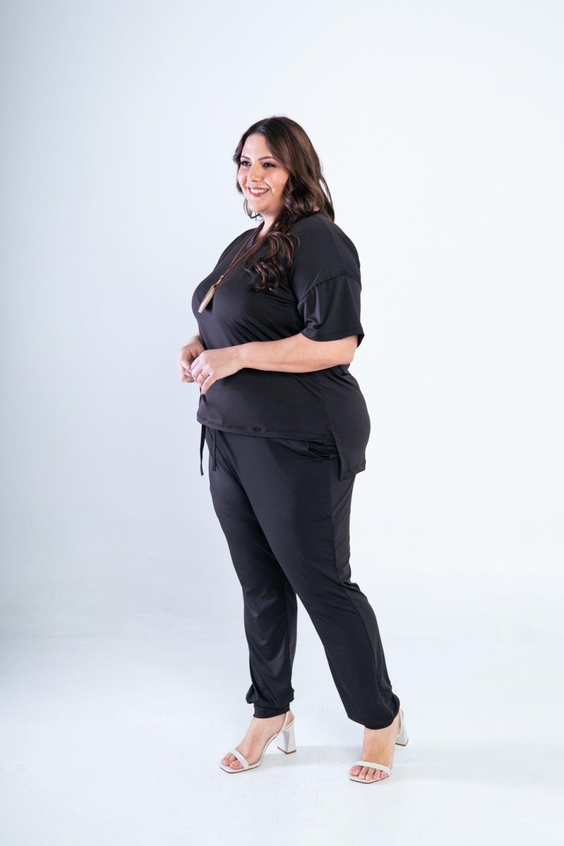 Conjunto Flórida - Malha Confort Calça e Blusa de Gola V