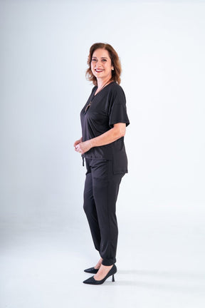 Conjunto Flórida - Malha Confort Calça e Blusa de Gola V