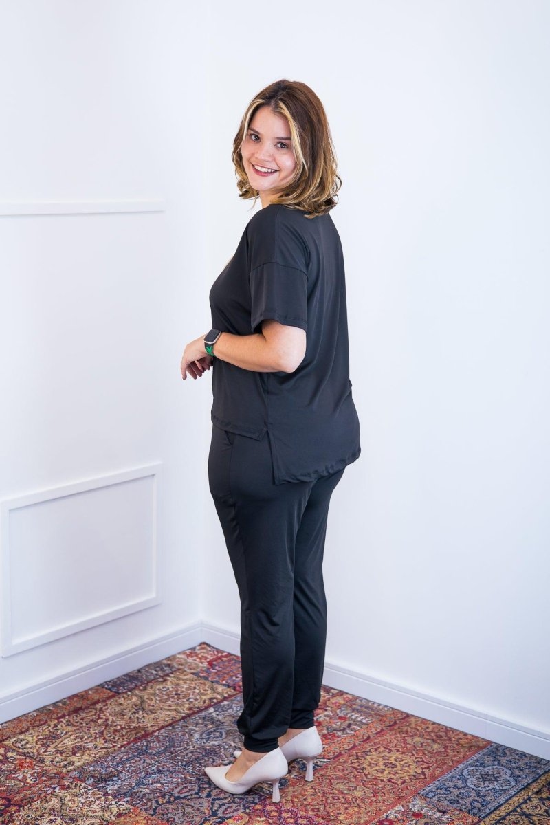 Conjunto Flórida - Malha Confort Calça e Blusa de Gola V