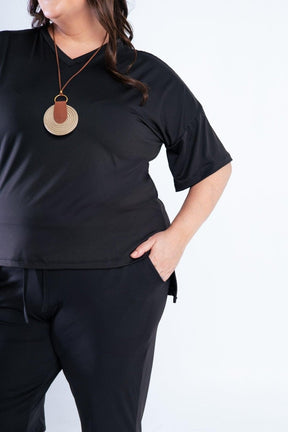 Conjunto Flórida - Malha Confort Calça e Blusa de Gola V