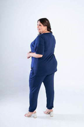 Conjunto Flórida - Malha Confort Calça e Blusa de Gola V