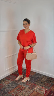 Conjunto Flórida - Malha Confort Calça e Blusa de Gola V