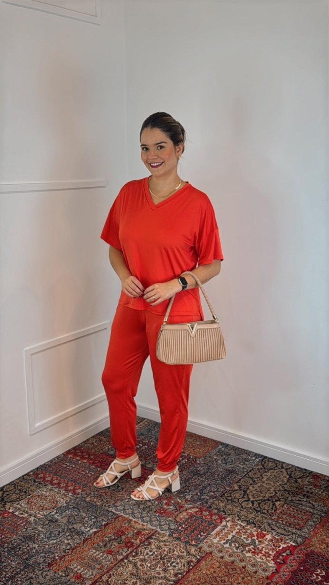 Conjunto Flórida - Malha Confort Calça e Blusa de Gola V