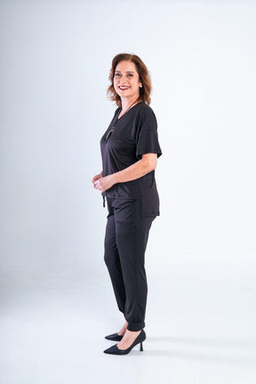 Conjunto Flórida - Malha Confort Calça e Blusa de Gola V