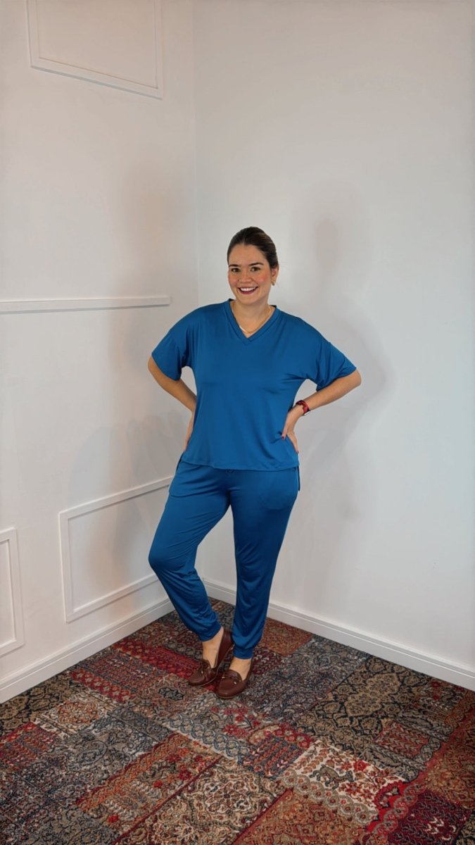 Conjunto Flórida - Malha Confort Calça e Blusa de Gola V