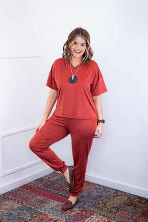 Conjunto Flórida - Malha Confort Calça e Blusa de Gola V