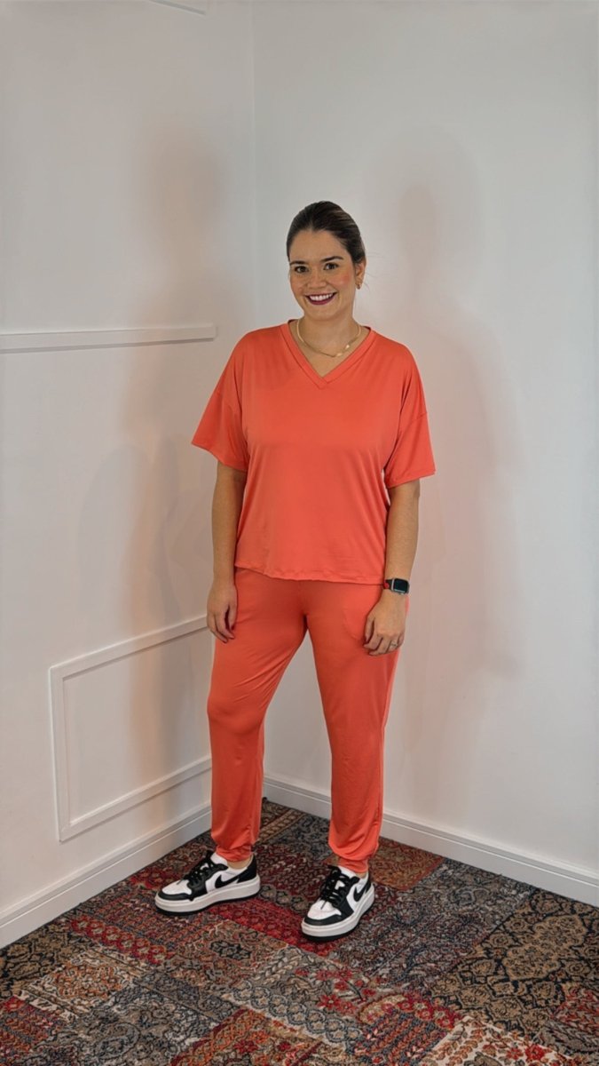 Conjunto Flórida - Malha Confort Calça e Blusa de Gola V