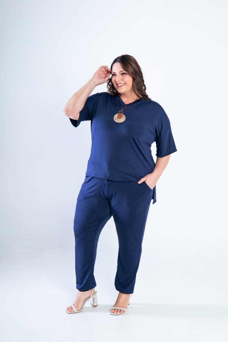 Conjunto Flórida - Malha Confort Calça e Blusa de Gola V