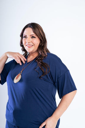 Conjunto Flórida - Malha Confort Calça e Blusa de Gola V