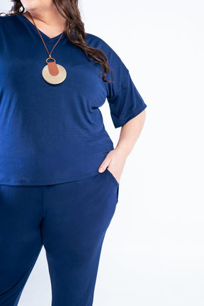 Conjunto Flórida - Malha Confort Calça e Blusa de Gola V
