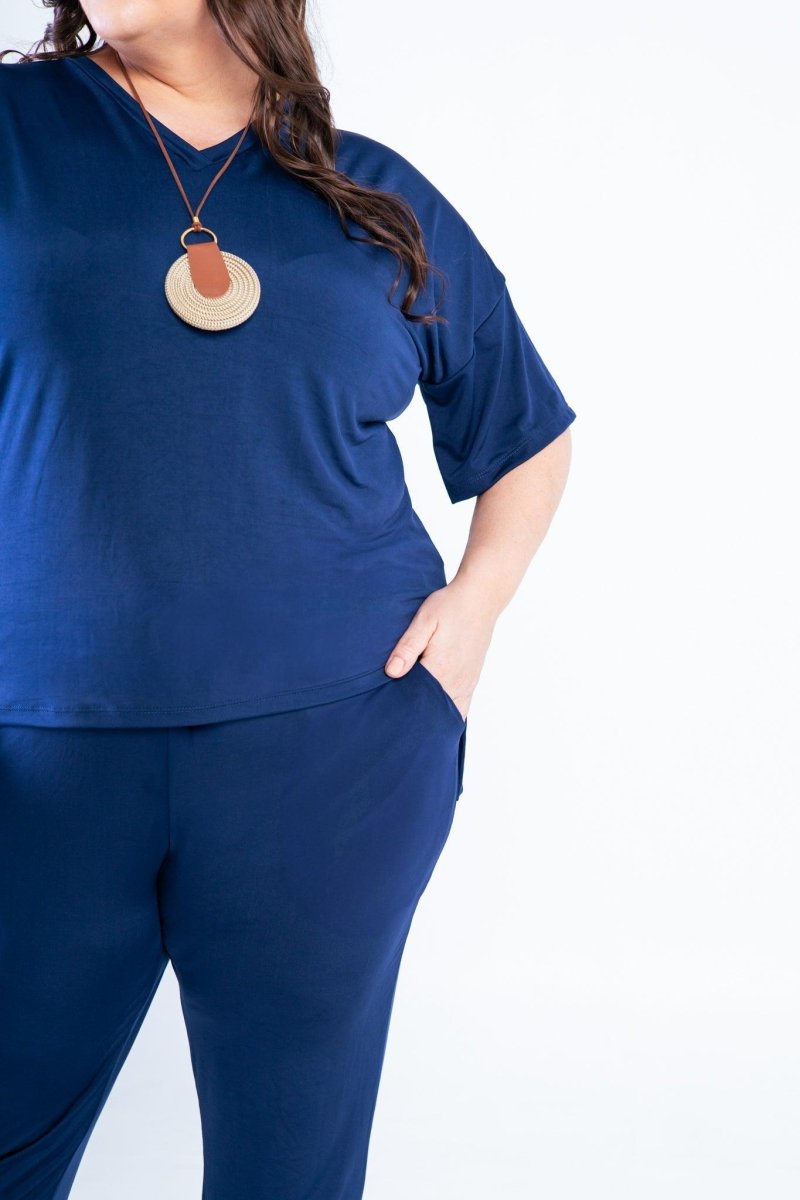 Conjunto Flórida - Malha Confort Calça e Blusa de Gola V