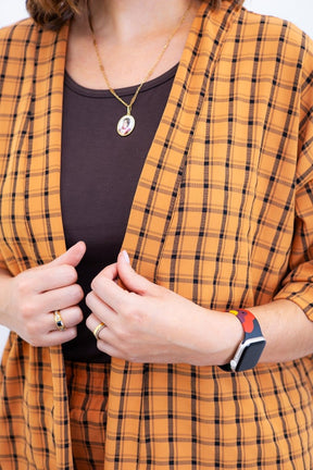 Conjunto Kimono Dora - Oversized Estampado e Bermuda em Crepe