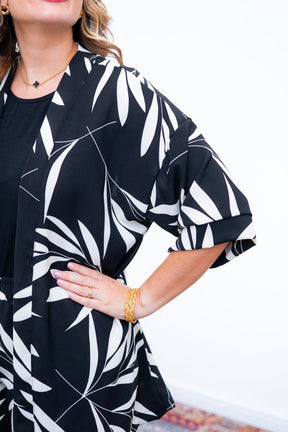 Conjunto Kimono Dora - Oversized Estampado e Bermuda em Crepe