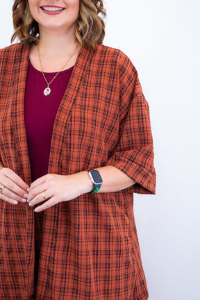 Conjunto Kimono Dora - Oversized Estampado e Bermuda em Crepe