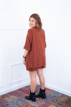 Conjunto Kimono Dora - Oversized Estampado e Bermuda em Crepe