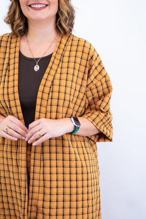 Conjunto Kimono Dora - Oversized Estampado e Bermuda em Crepe