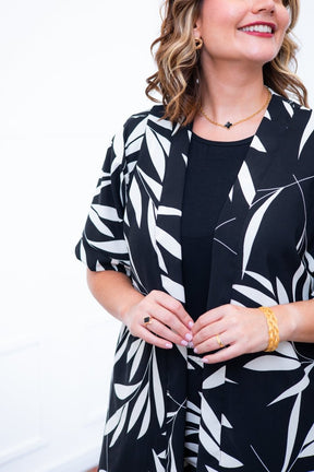 Conjunto Kimono Dora - Oversized Estampado e Bermuda em Crepe