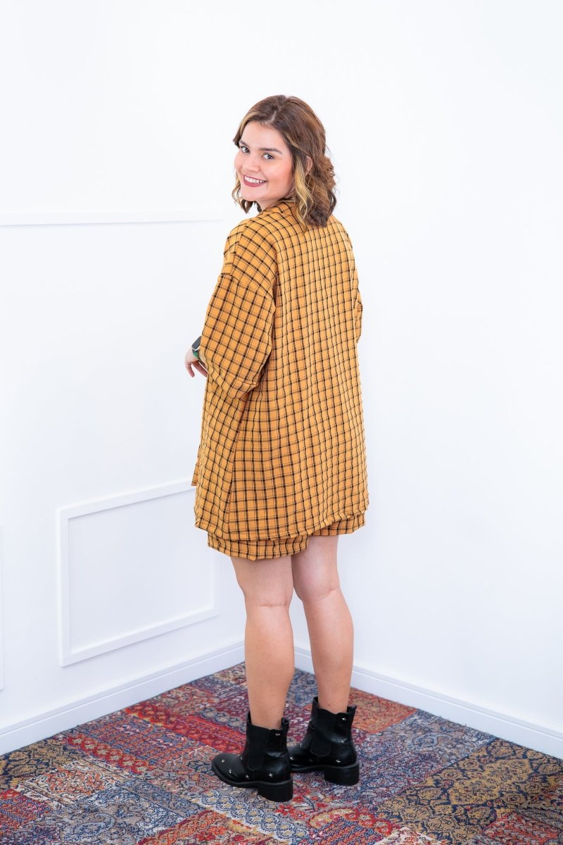 Conjunto Kimono Dora - Oversized Estampado e Bermuda em Crepe