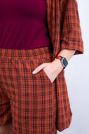 Conjunto Kimono Dora - Oversized Estampado e Bermuda em Crepe