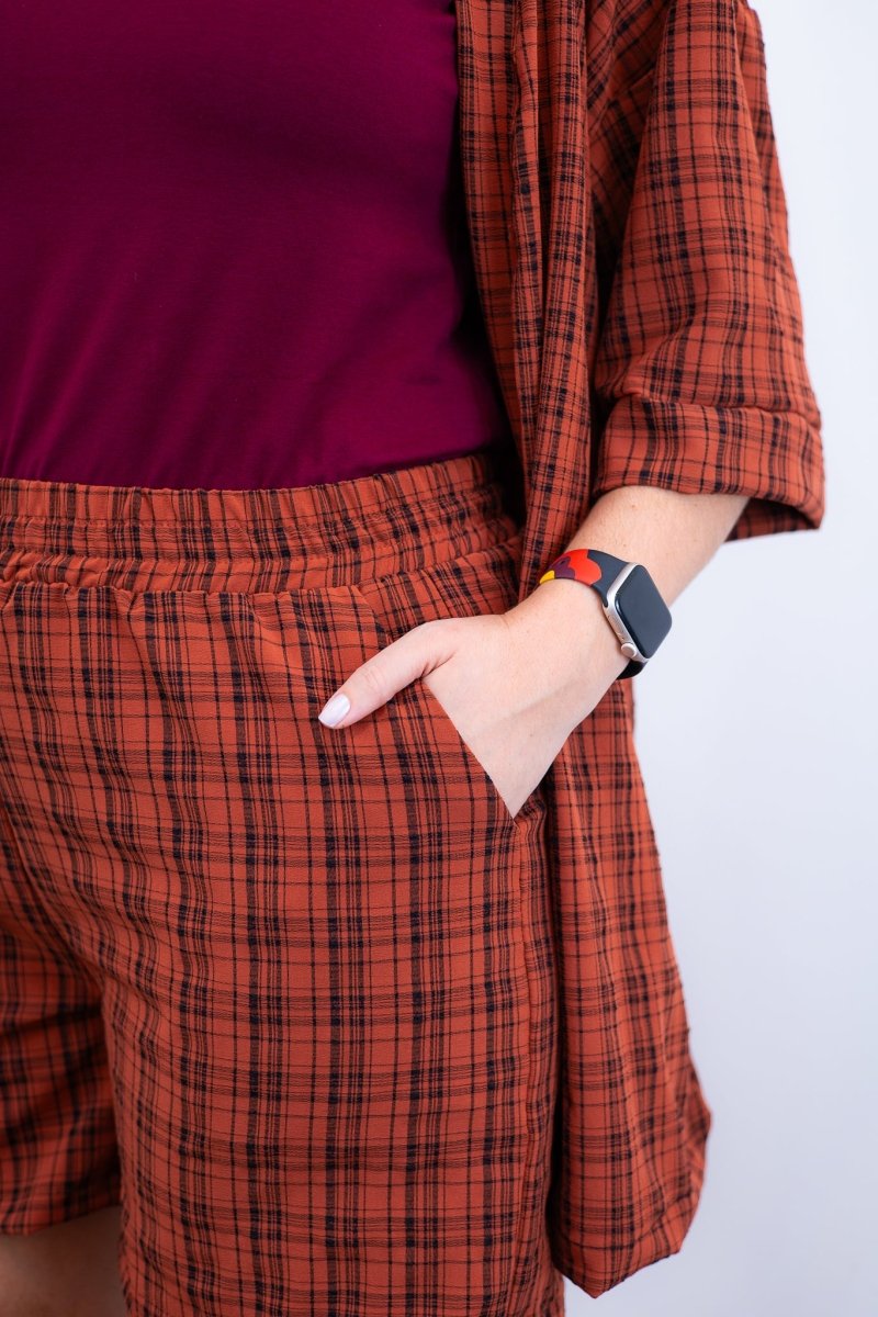 Conjunto Kimono Dora - Oversized Estampado e Bermuda em Crepe