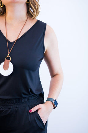 Conjunto Olivia - Bermudinha e Blusa Regata em Malha Confort