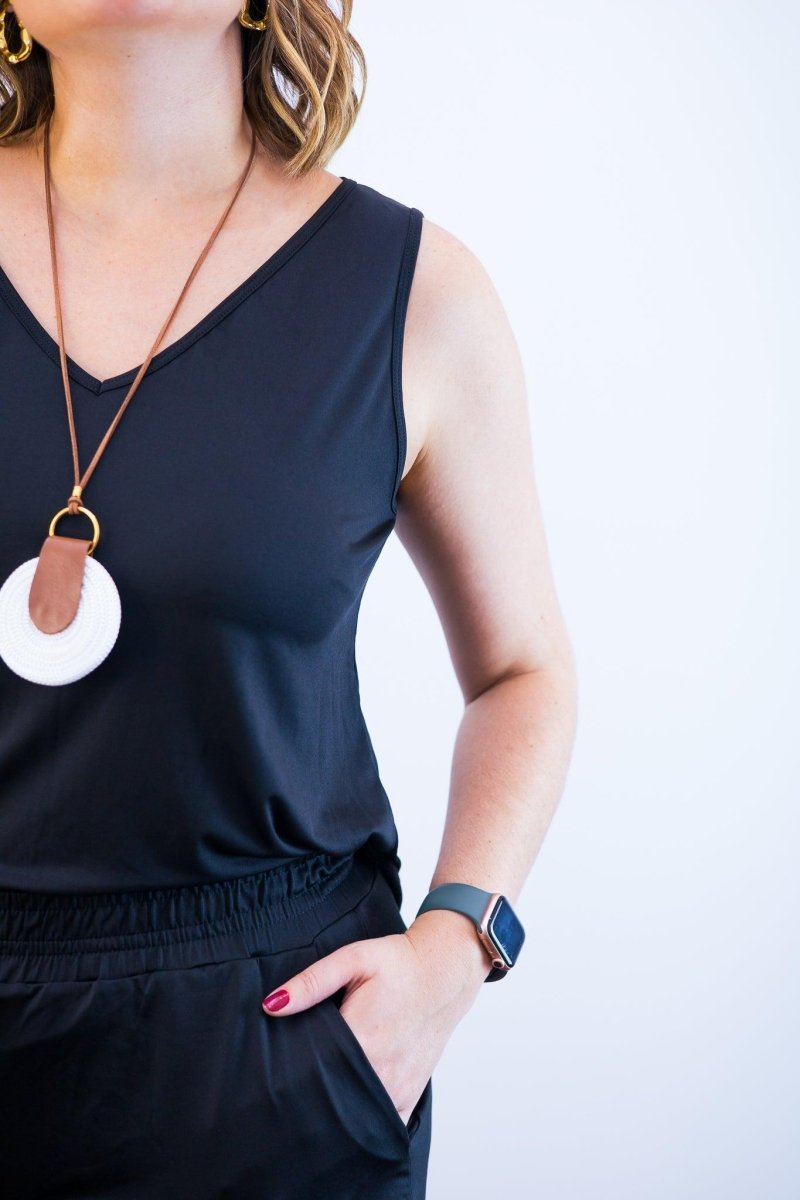 Conjunto Olivia - Bermudinha e Blusa Regata em Malha Confort