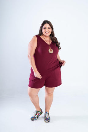 Conjunto Olivia - Bermudinha e Blusa Regata em Malha Confort