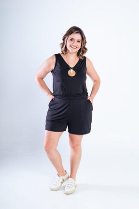 Conjunto Olivia - Bermudinha e Blusa Regata em Malha Confort