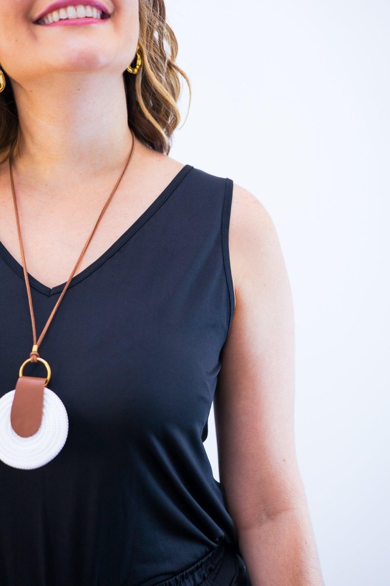 Conjunto Olivia - Bermudinha e Blusa Regata em Malha Confort