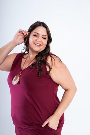 Conjunto Olivia - Bermudinha e Blusa Regata em Malha Confort