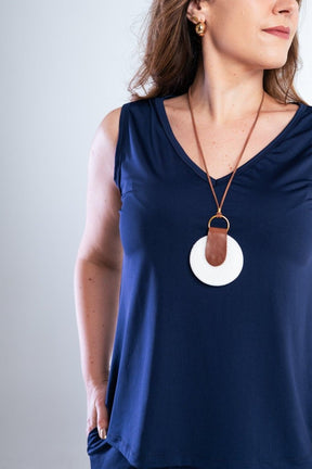 Conjunto Olivia - Bermudinha e Blusa Regata em Malha Confort