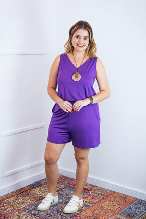 Conjunto Olivia - Bermudinha e Blusa Regata em Malha Confort