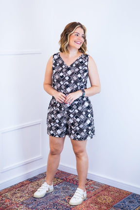 Conjunto Olivia - Bermudinha e Blusa Regata em Malha Confort