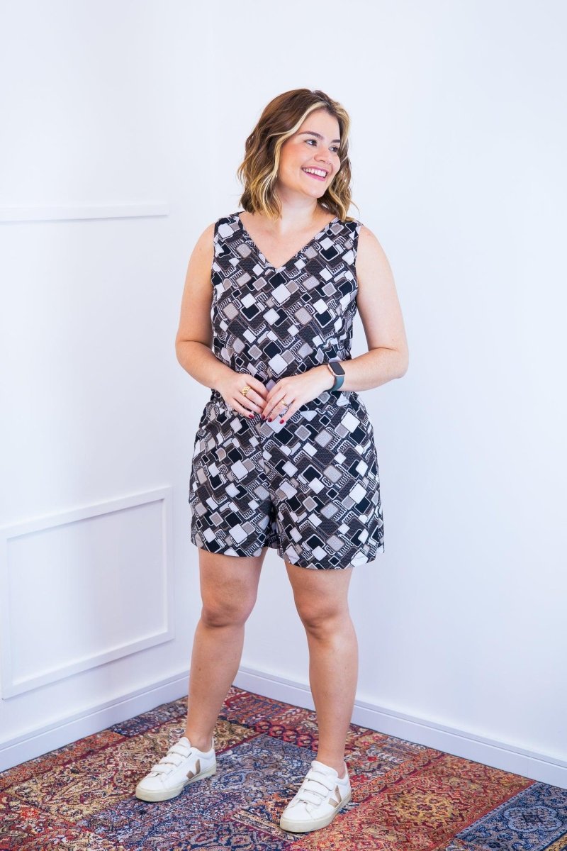 Conjunto Olivia - Bermudinha e Blusa Regata em Malha Confort