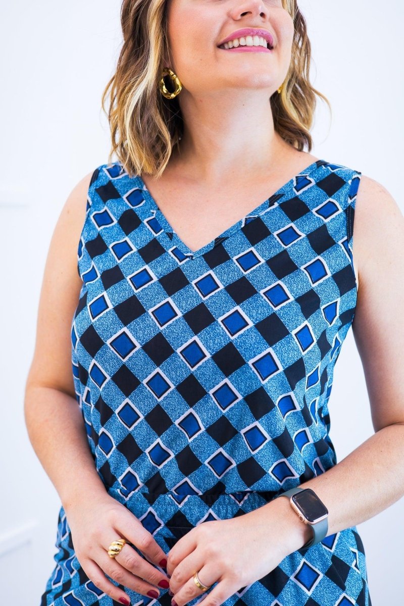 Conjunto Olivia - Bermudinha e Blusa Regata em Malha Confort