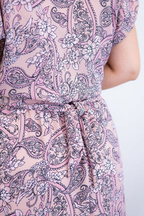 Conjunto Rio – Saia Longa e Blusa com Decote V em Crepe com Caimento Fluido