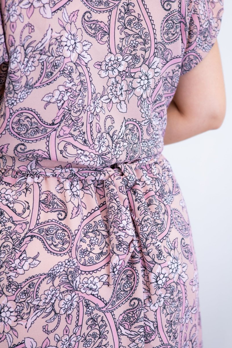 Conjunto Rio – Saia Longa e Blusa com Decote V em Crepe com Caimento Fluido