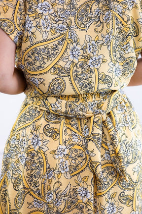 Conjunto Rio – Saia Longa e Blusa com Decote V em Crepe com Caimento Fluido