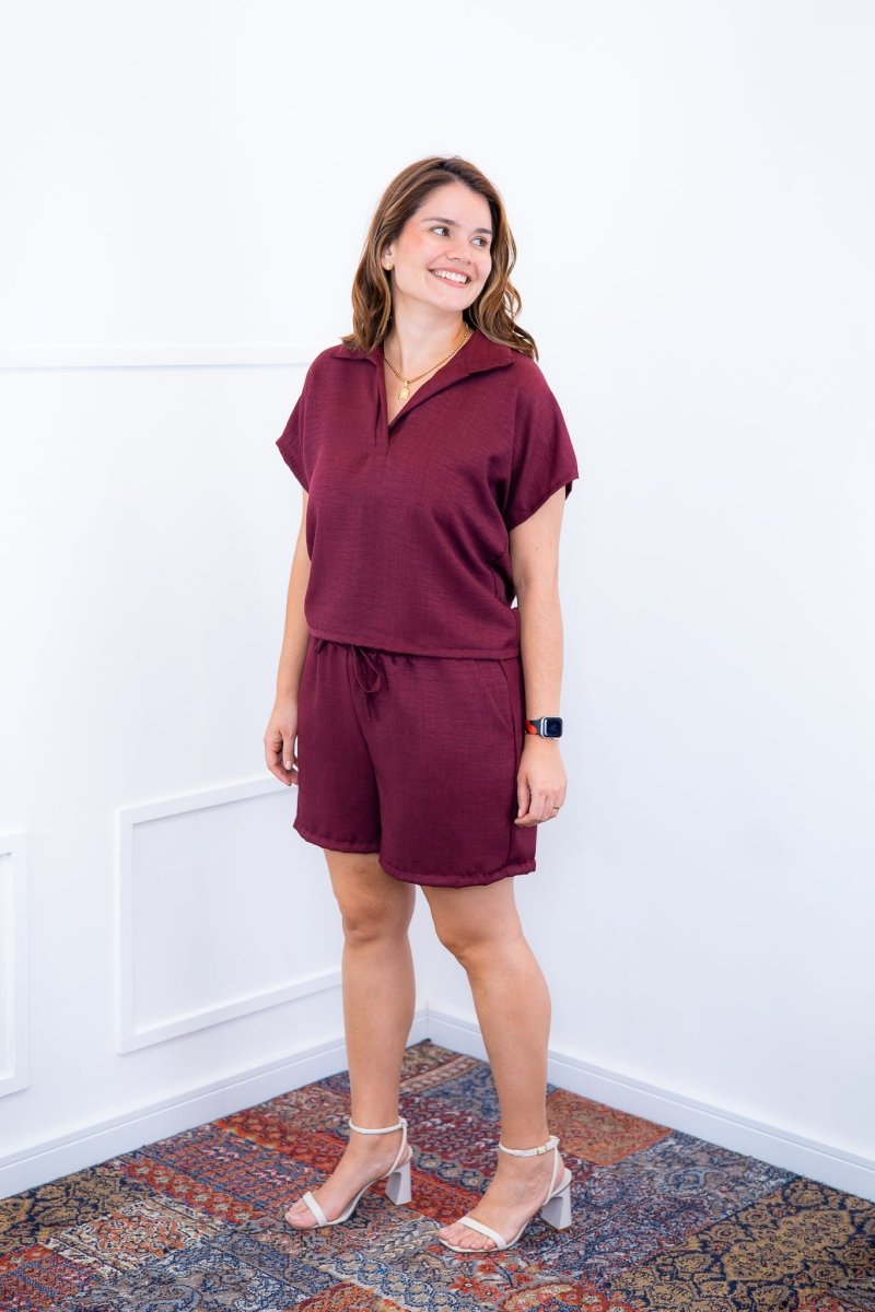 Conjunto Salvador - Bermuda e Blusa em Linho Light