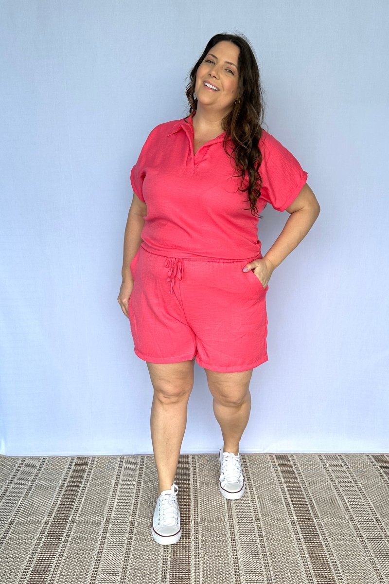 Conjunto Salvador - Bermuda e Blusa em Linho Light