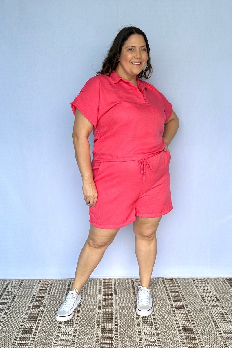 Conjunto Salvador - Bermuda e Blusa em Linho Light