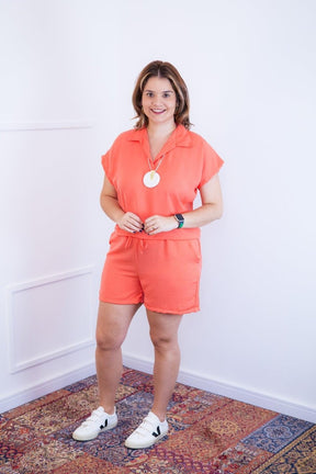 Conjunto Salvador - Bermuda e Blusa em Linho Light