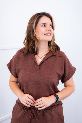 Conjunto Salvador - Bermuda e Blusa em Linho Light