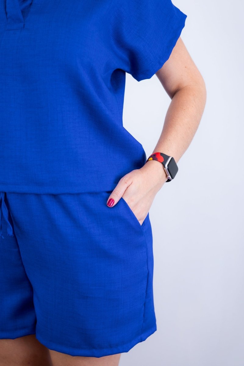 Conjunto Salvador - Bermuda e Blusa em Linho Light