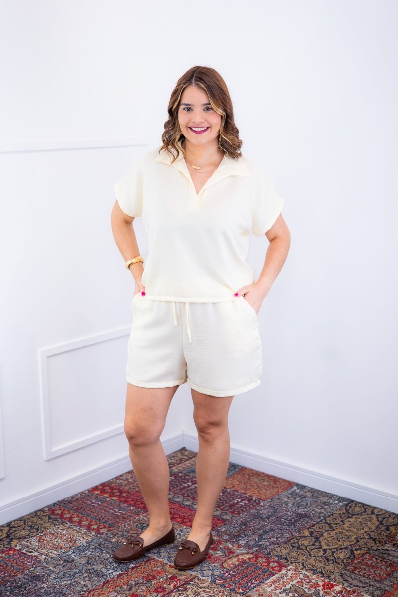 Conjunto Salvador - Bermuda e Blusa em Linho Light